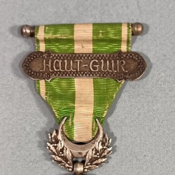 FRANCE MEDAILLE EN ARGENT DES OPERATIONS DE PACIFICATION AU MAROC 1907 ET 1912 GUERRE DU RIF AVEC BARRETTE HAUT-GUIR